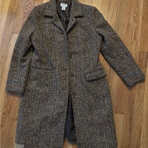 LOFT Textured Brown Trench Coat